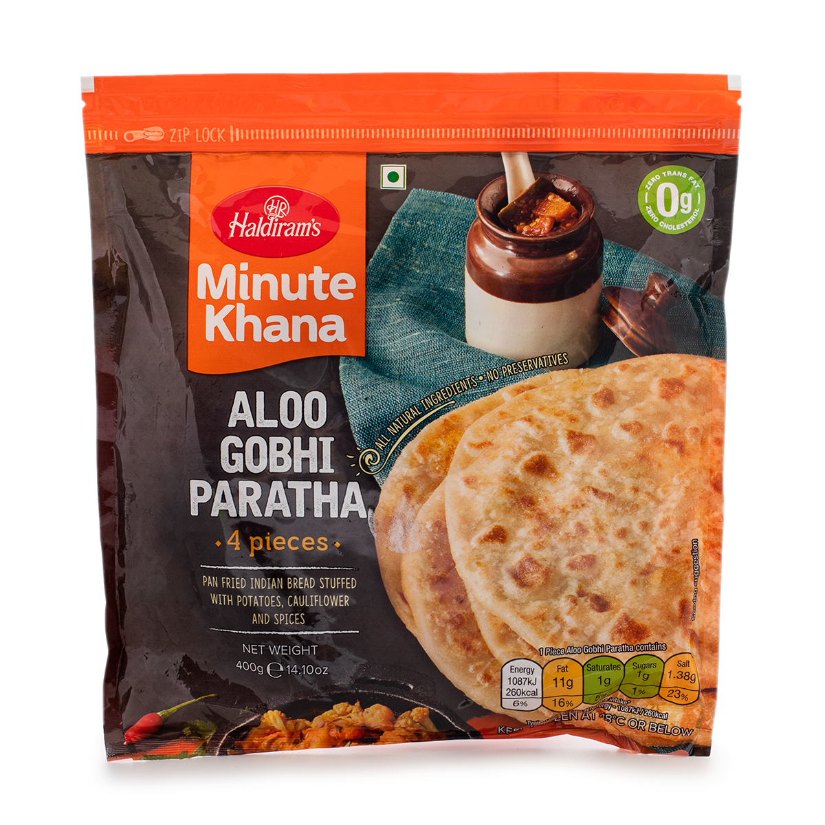 Haldirams Aloo Gobi Paratha - 400G
