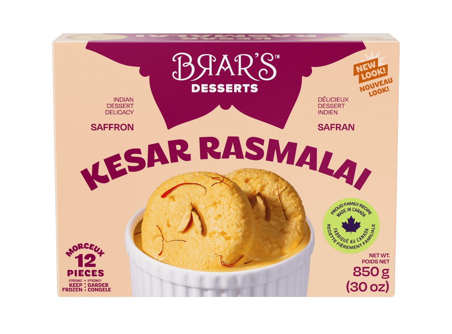 Brar's Kesar Rasmalai - 850gm