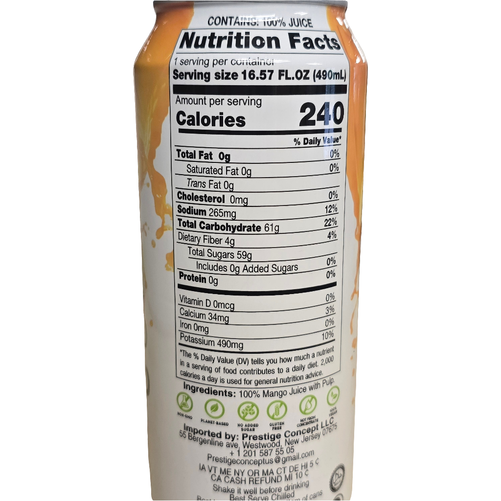 A.D 100% Mango Juice - 490ml