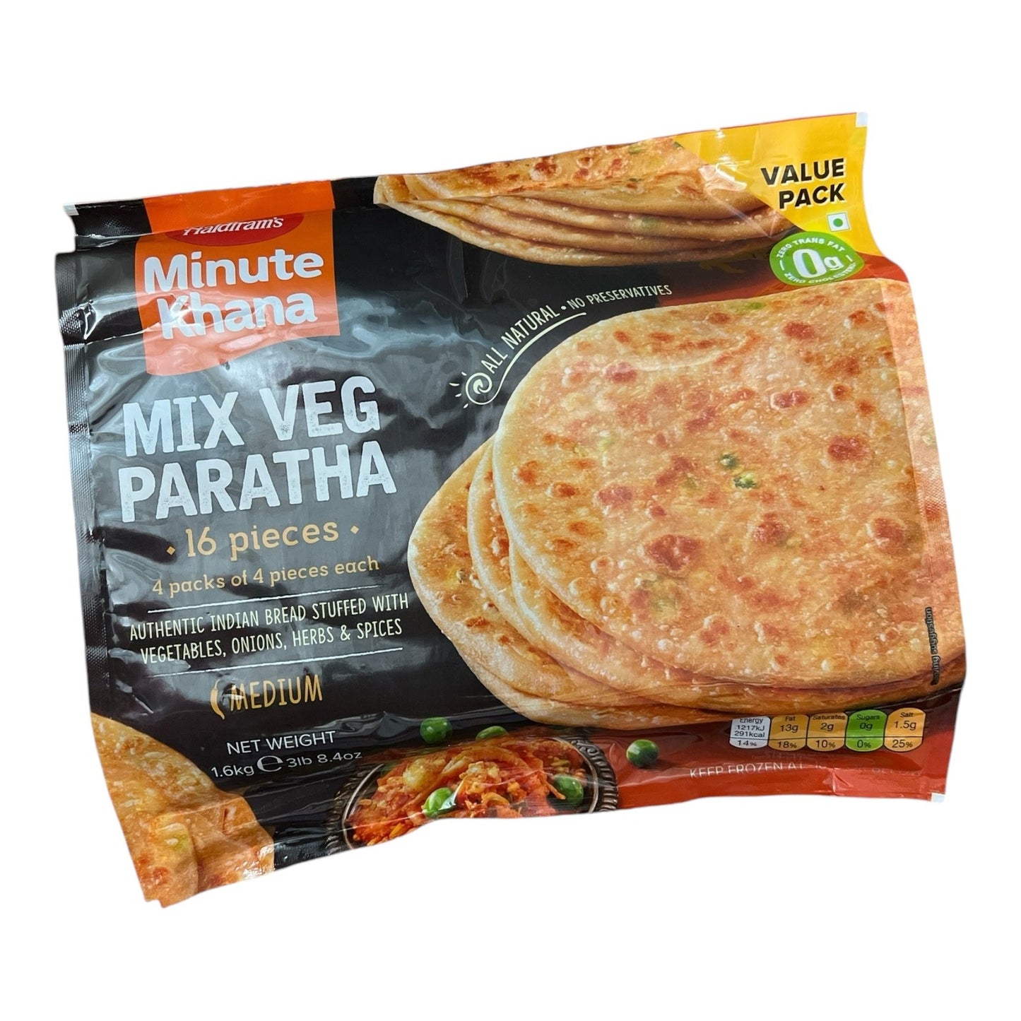 Haldiram's Mix Veg Paratha - 1.6kg