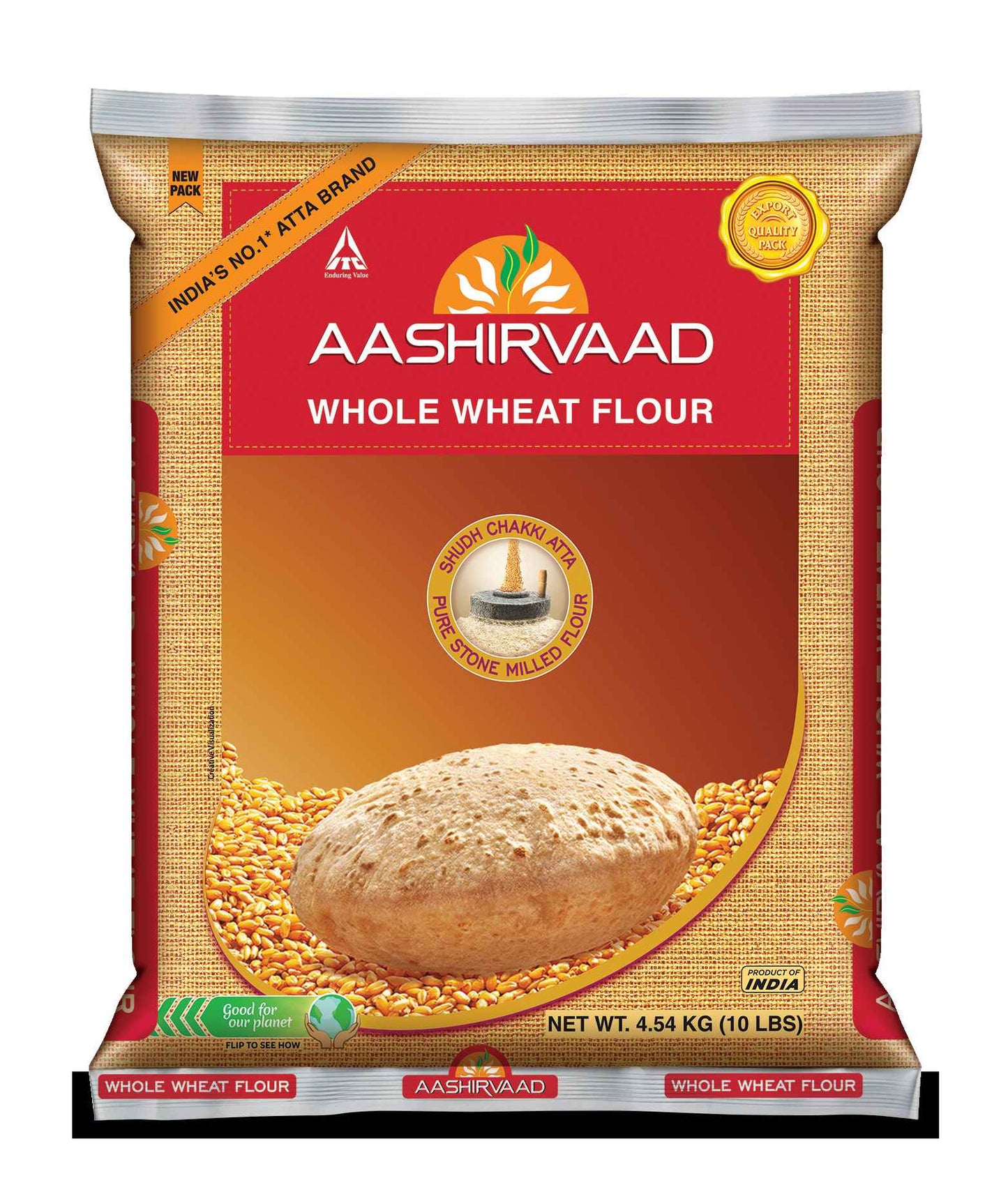Aashirvaad Whole Wheat - 20lb