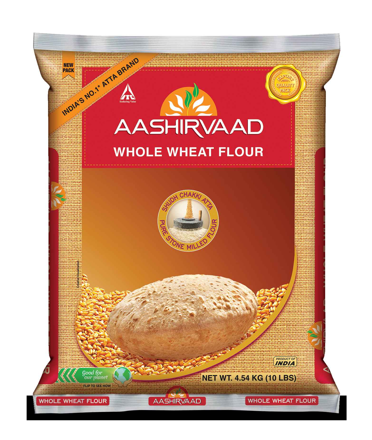 Aashirvaad Whole Wheat - 20lb