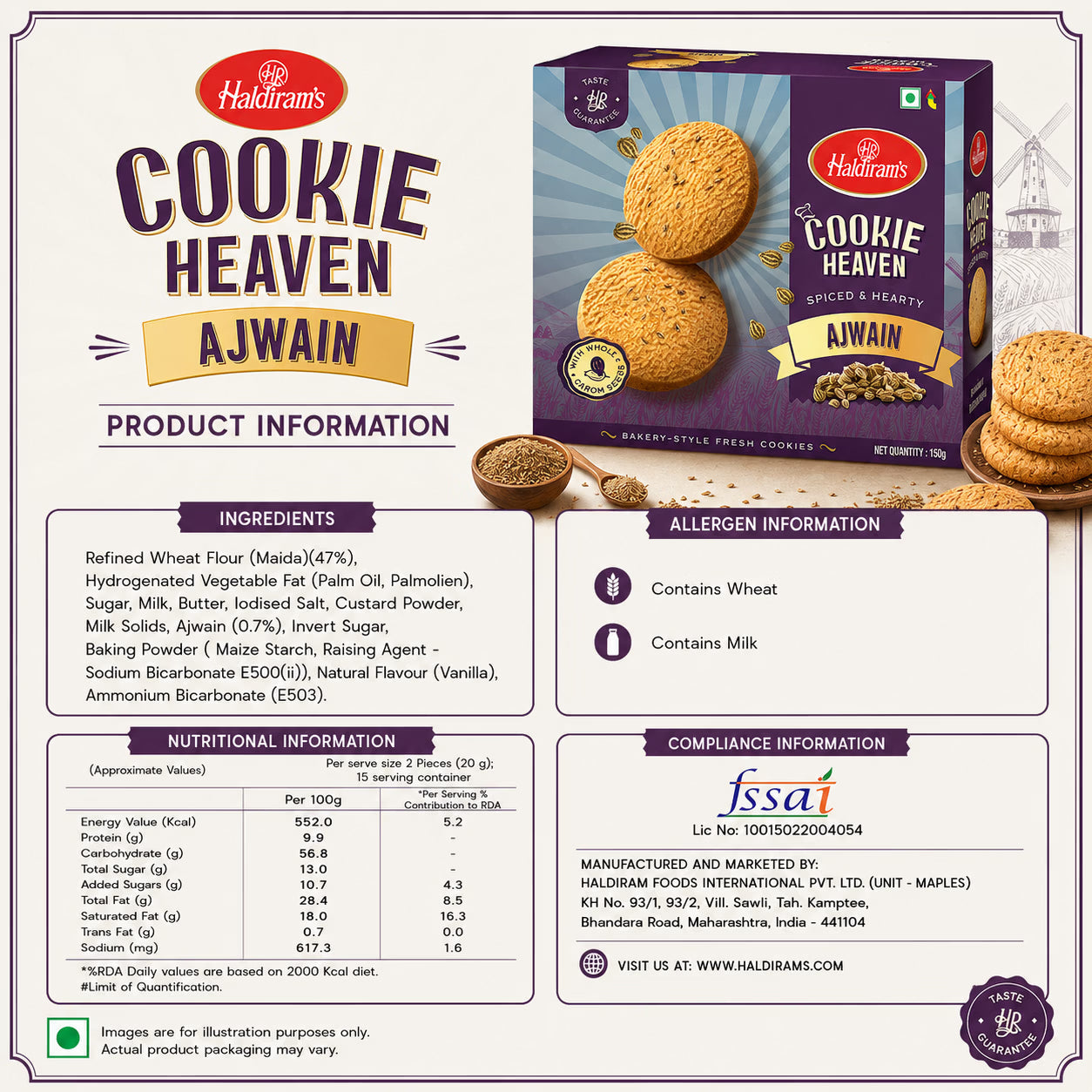 Haldiram's Atta Cookies - 550g