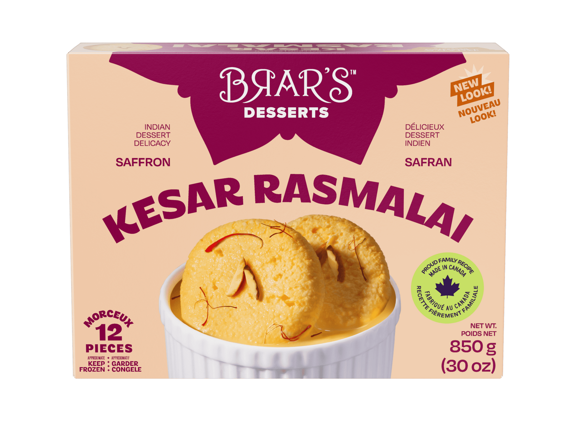 Brar's Kesar Rasmalai - 850gm