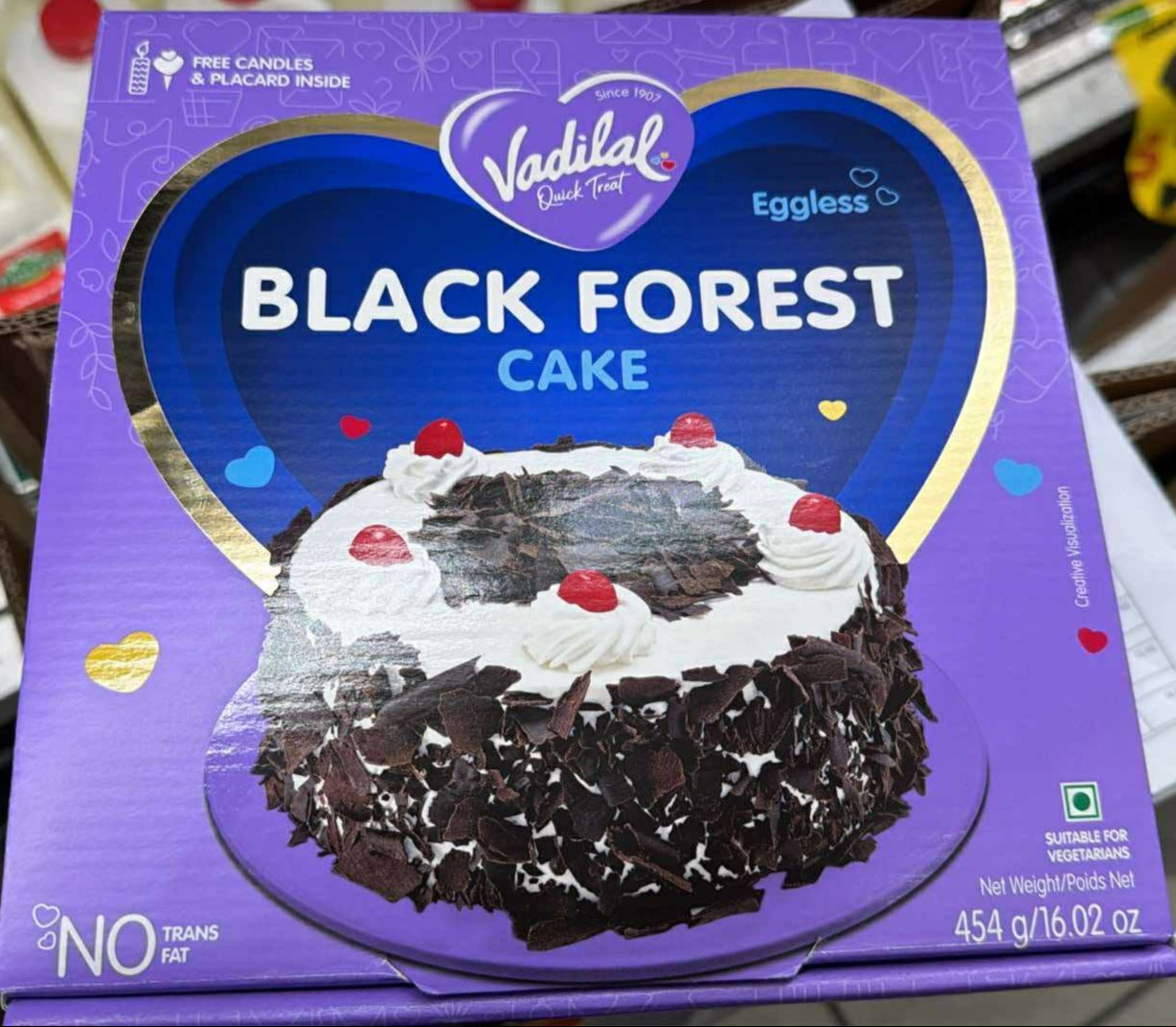 Vadilal Black Forest Cake - 454gm