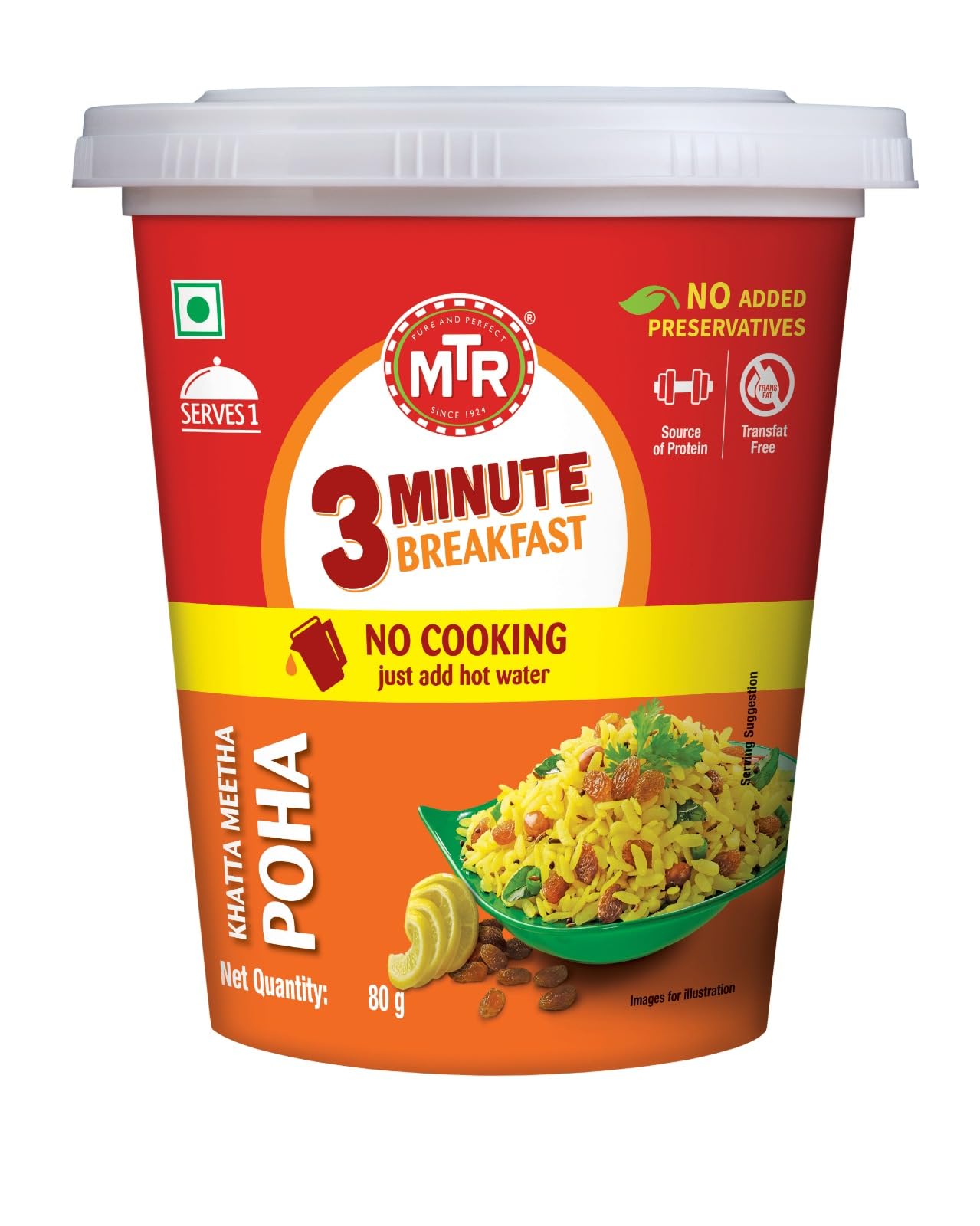 MTR POHA CUP (KHATTA MEETHA) - 80 G