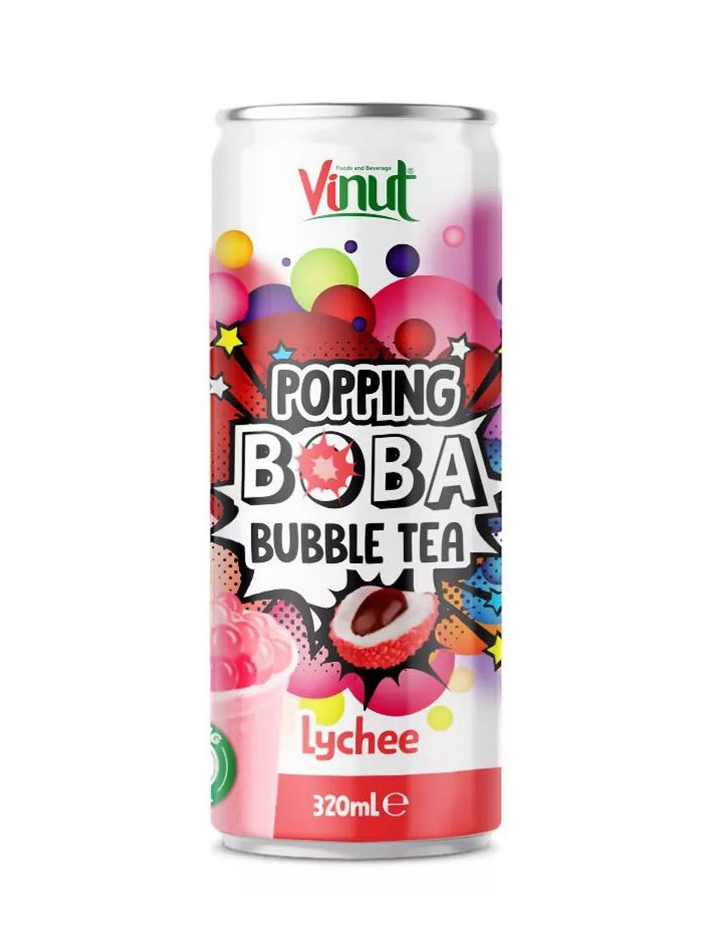 Vinut Lychee Bubble Tea - 320ml