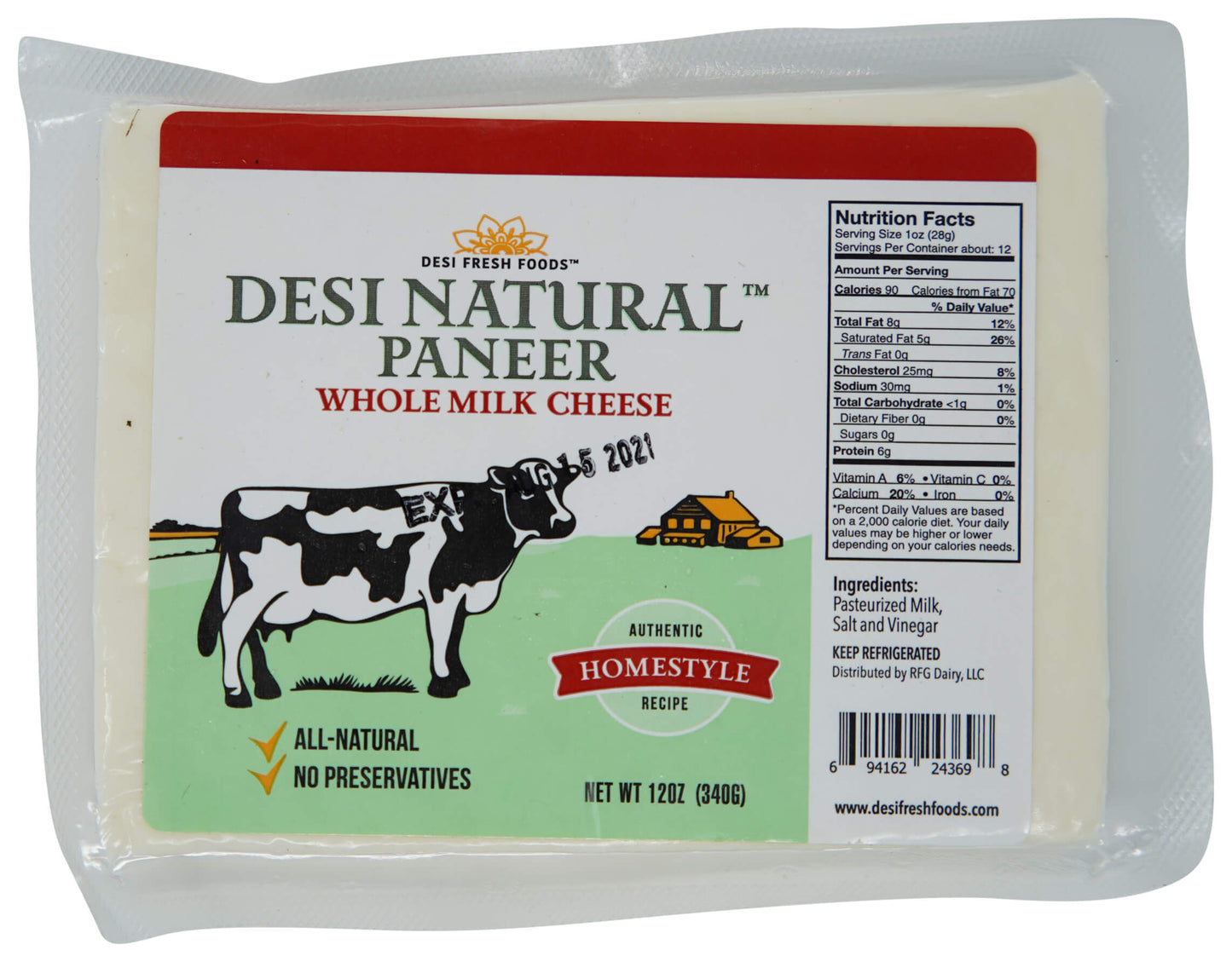 Desi Paneer Lowfat - 12 oz