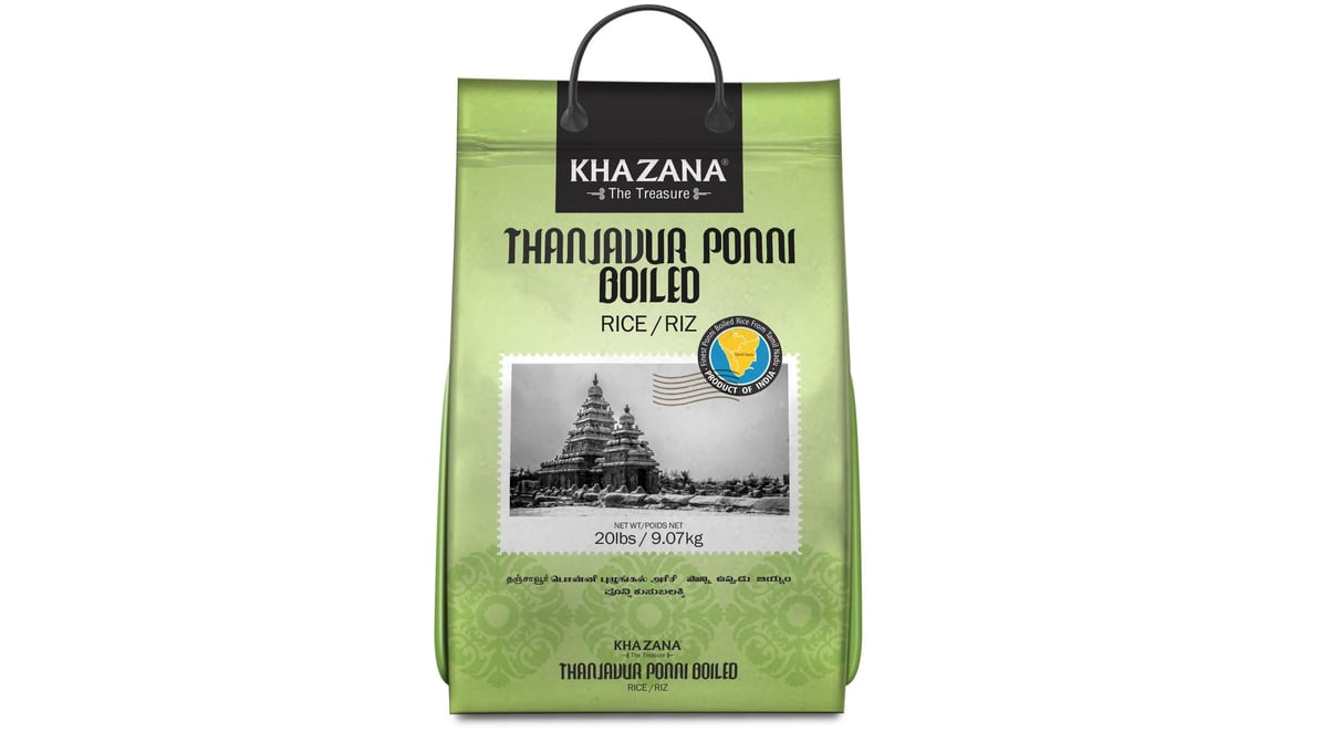 Khazana Tanjavoor Ponni Boiled Rice - 20 LB