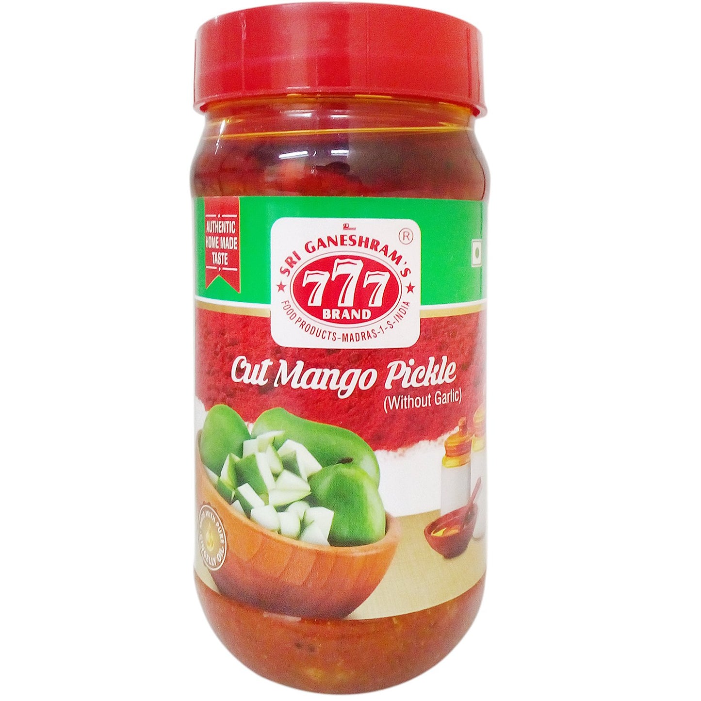 777 Cut Mango Pickle W/O Garlic - 300GM