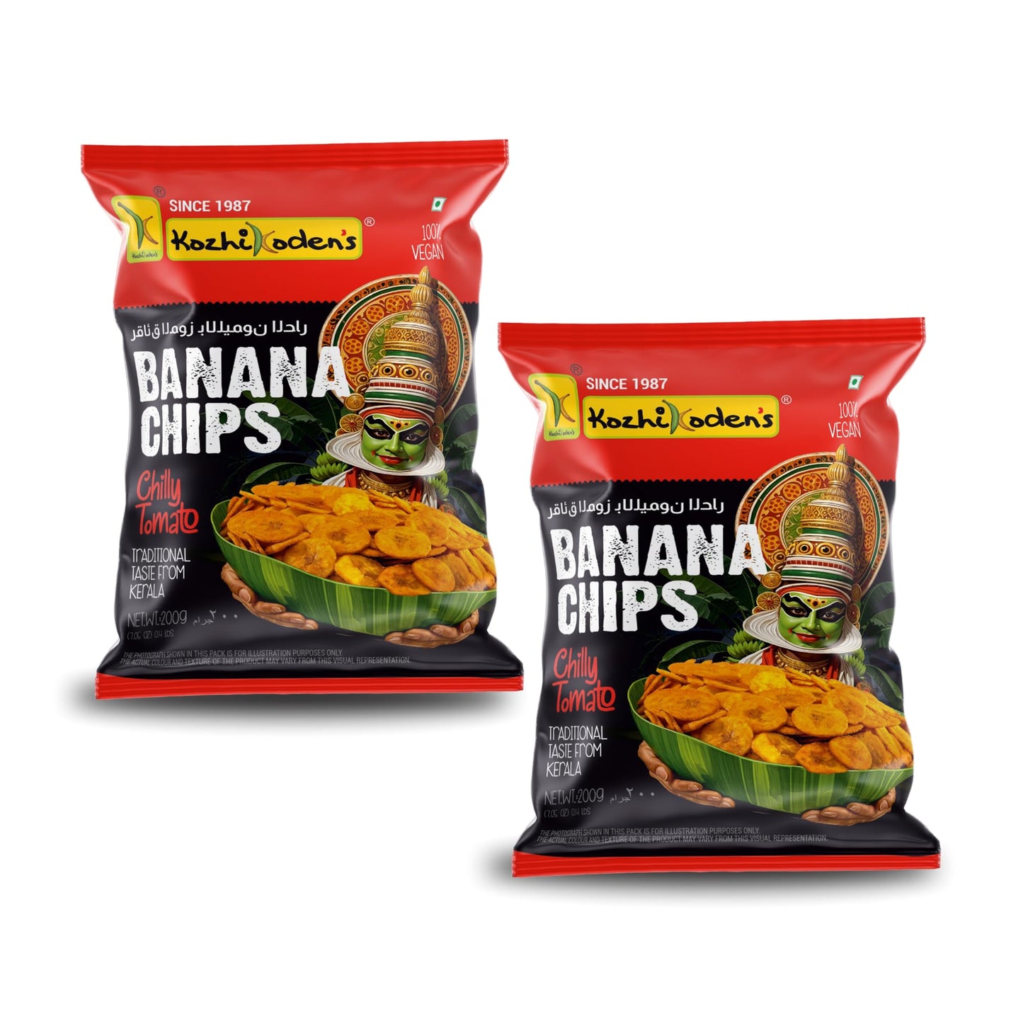 Kozhikodens Banana Chips Chilli - 400 G