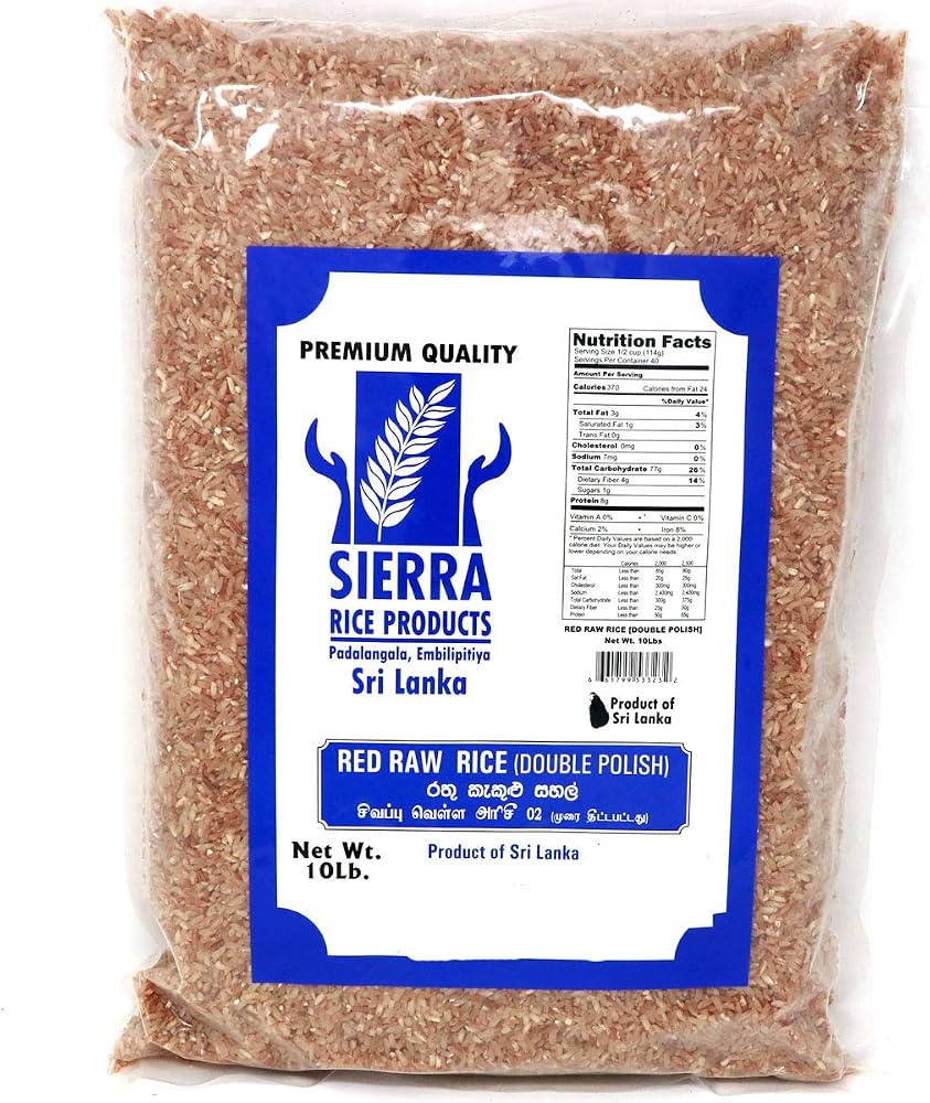 Sierra Red Raw Rice D/P - 10 LB