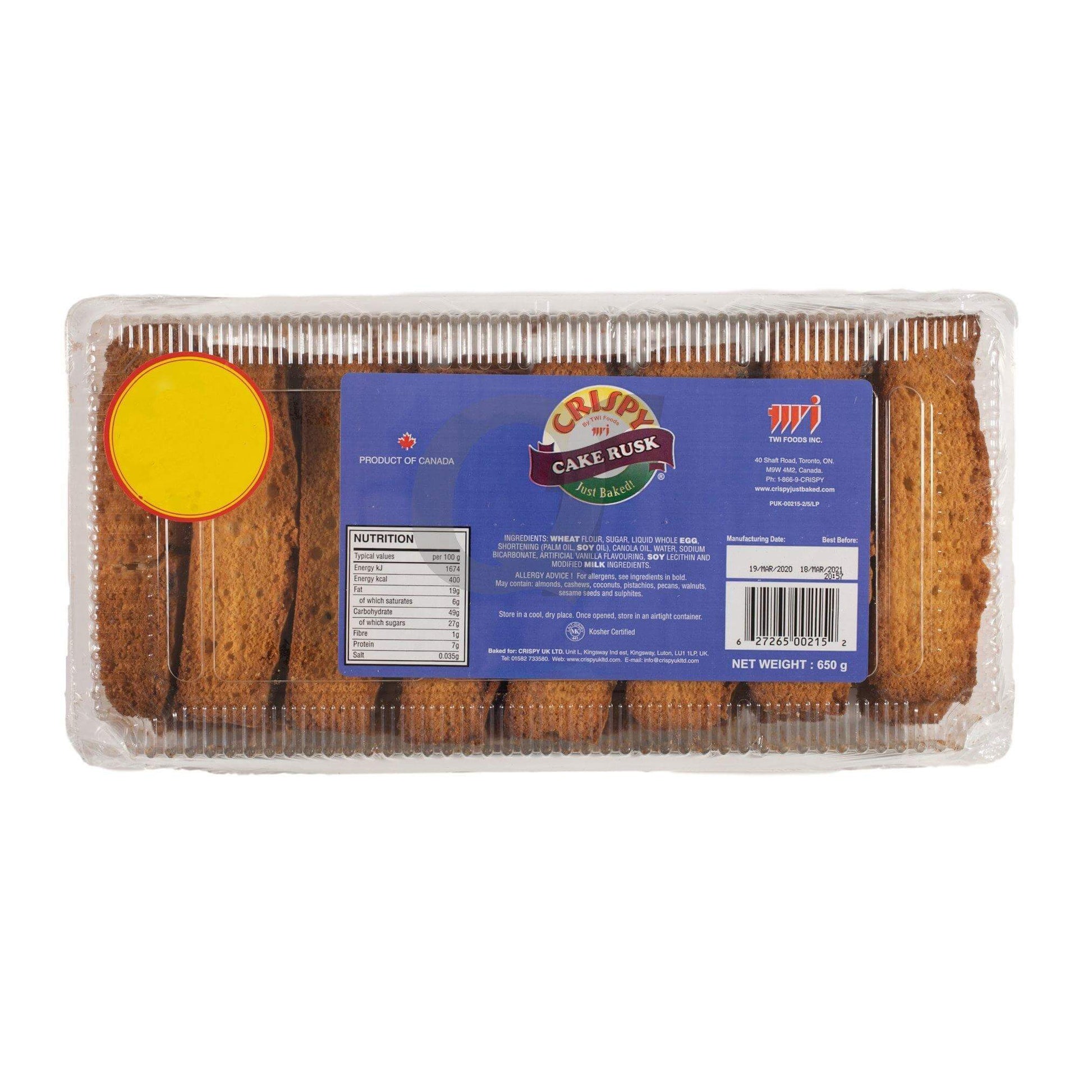 CRISPY CAKE RUSK 650gm