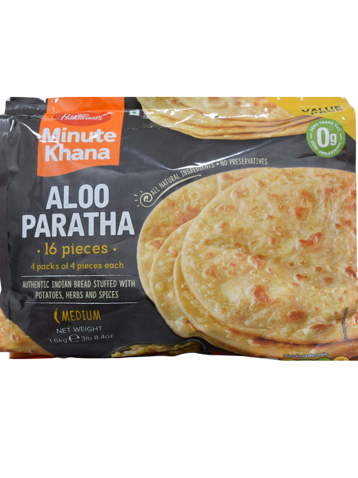 Haldiram's Aloo Paratha 16 Pc - 1.6kg