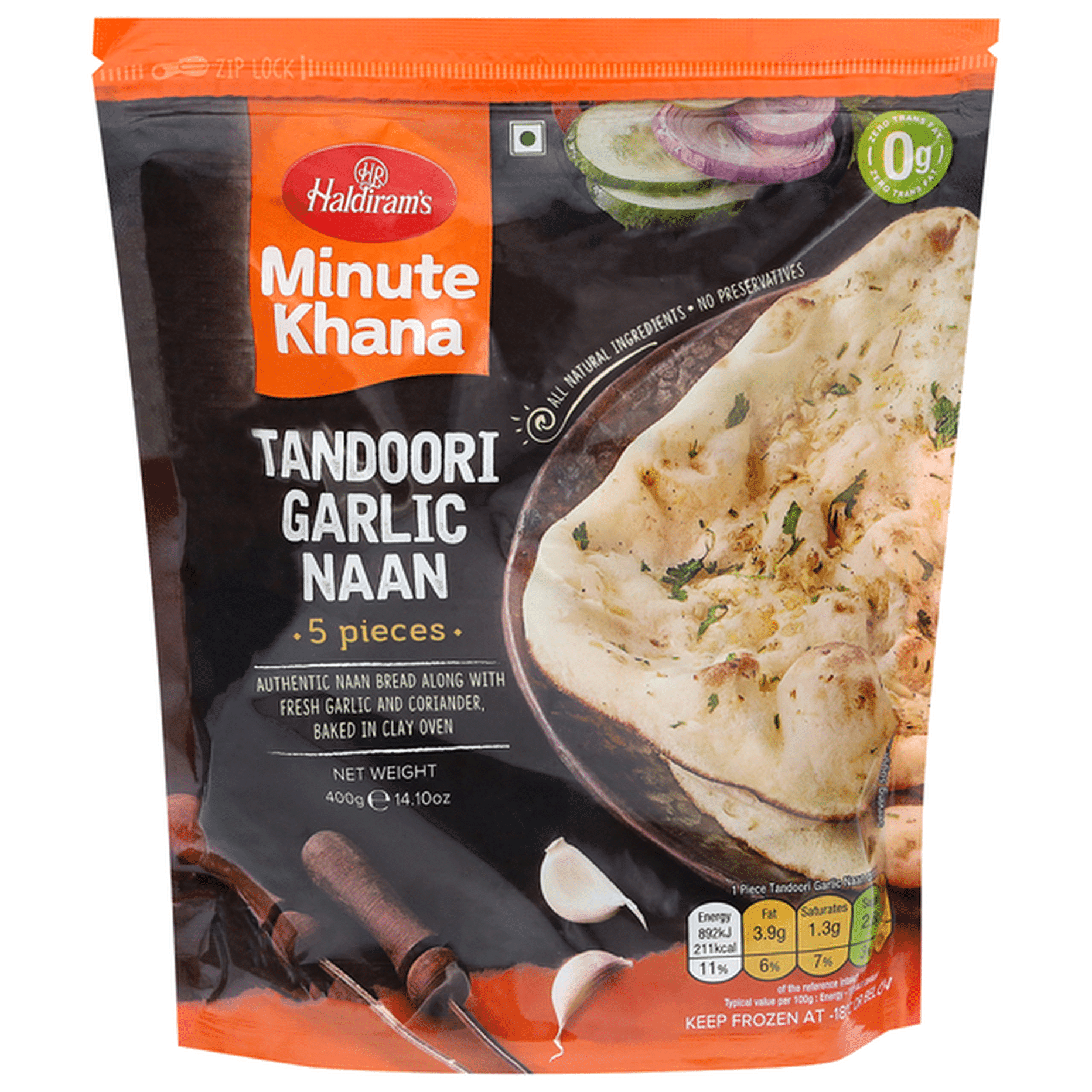 Haldiram's Garlic Naan - 400GM