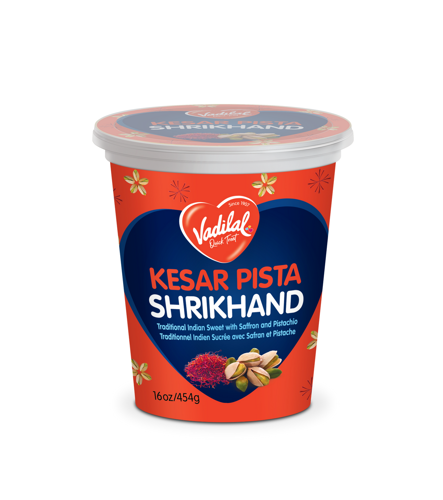 VADILAL KESAR PISTA SHRIKHAND - 16 OZ