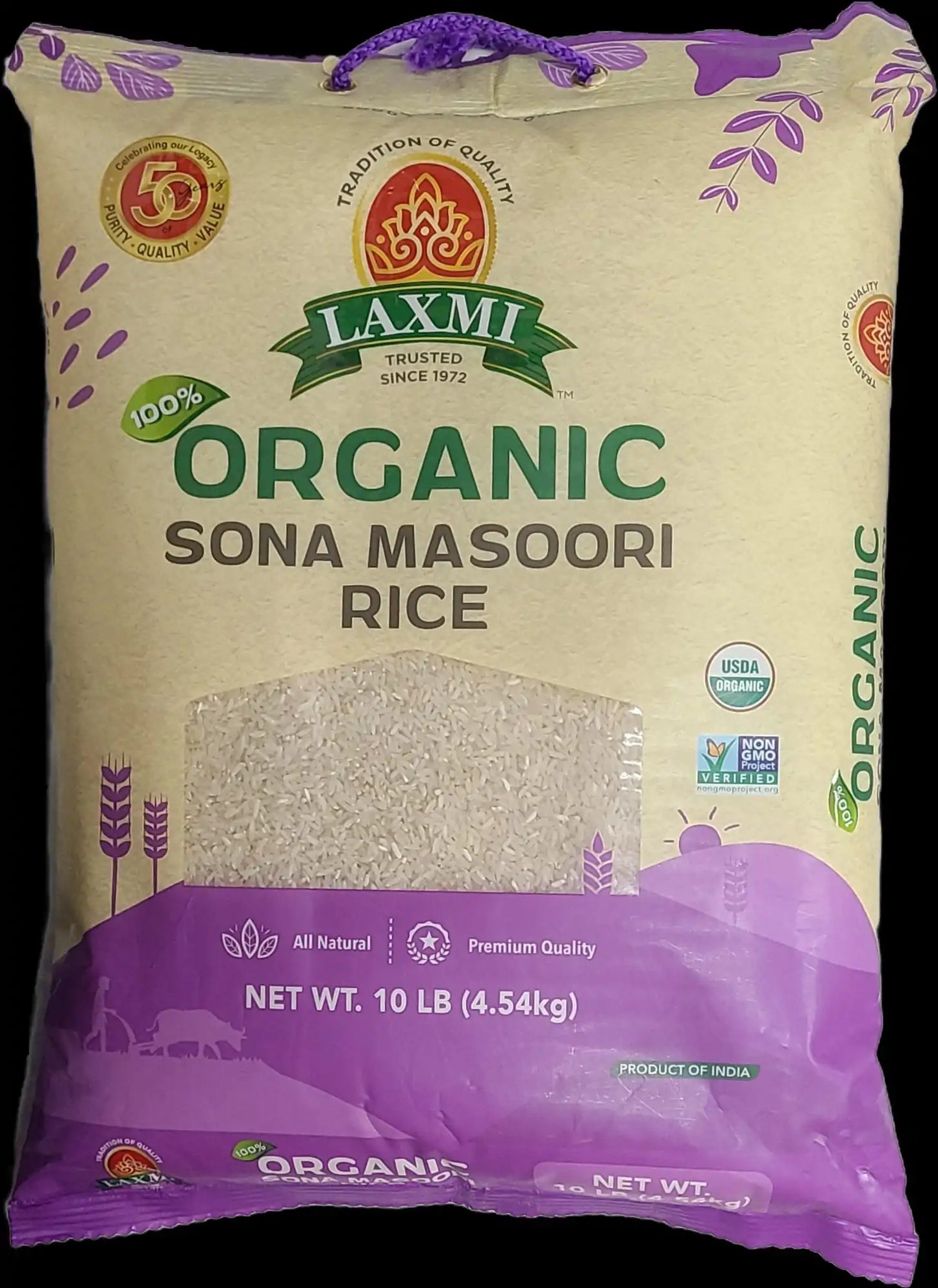 Laxmi Organic Sona Masoori - 10 LB