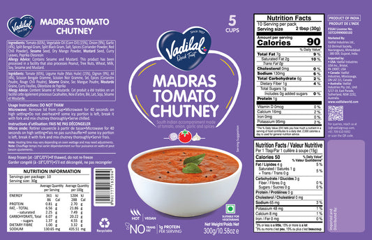 Vadilal Madras Tomato Chutney - 300GM