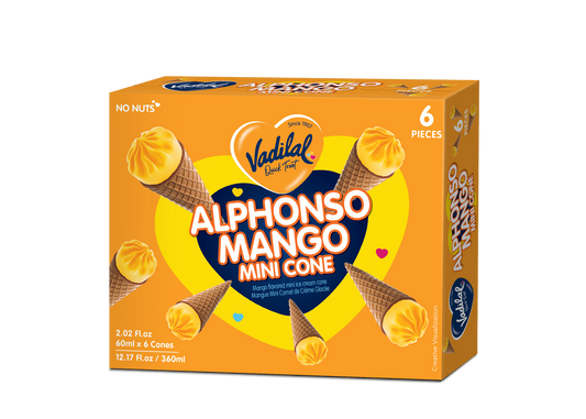 Vadilal Alphonso Mango Mini Cone - 360ML