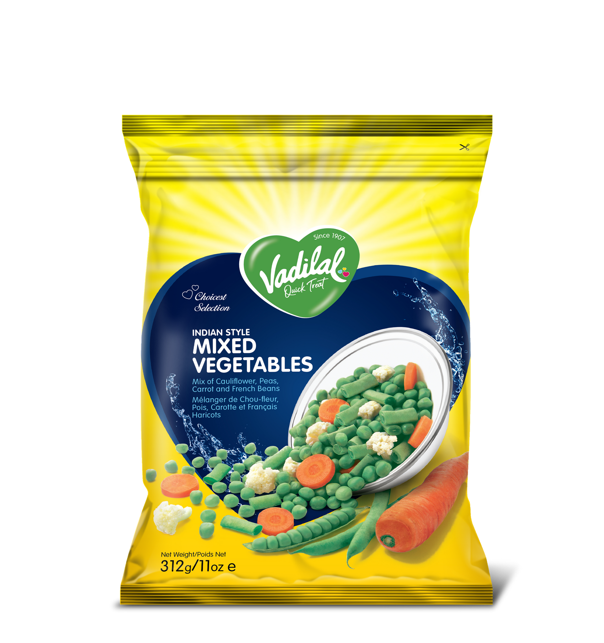 VADILAL MIXED VEGETABLES - 32oz