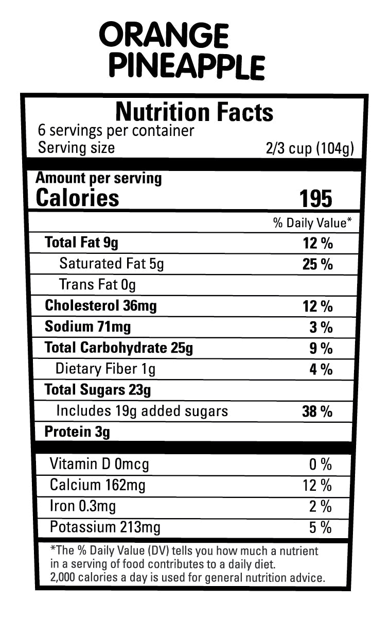 Vadilal Orange Pineapple - 1 LT