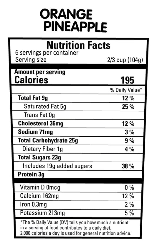 Vadilal Orange Pineapple - 1 LT