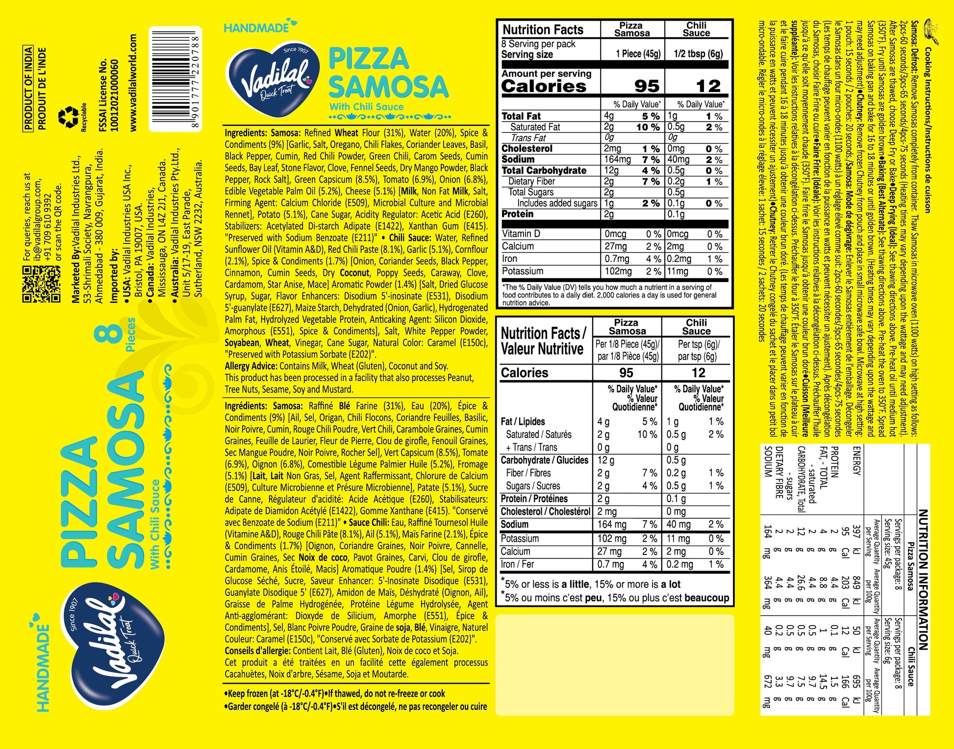 Vadilal Pizza Samosa - 45gm
