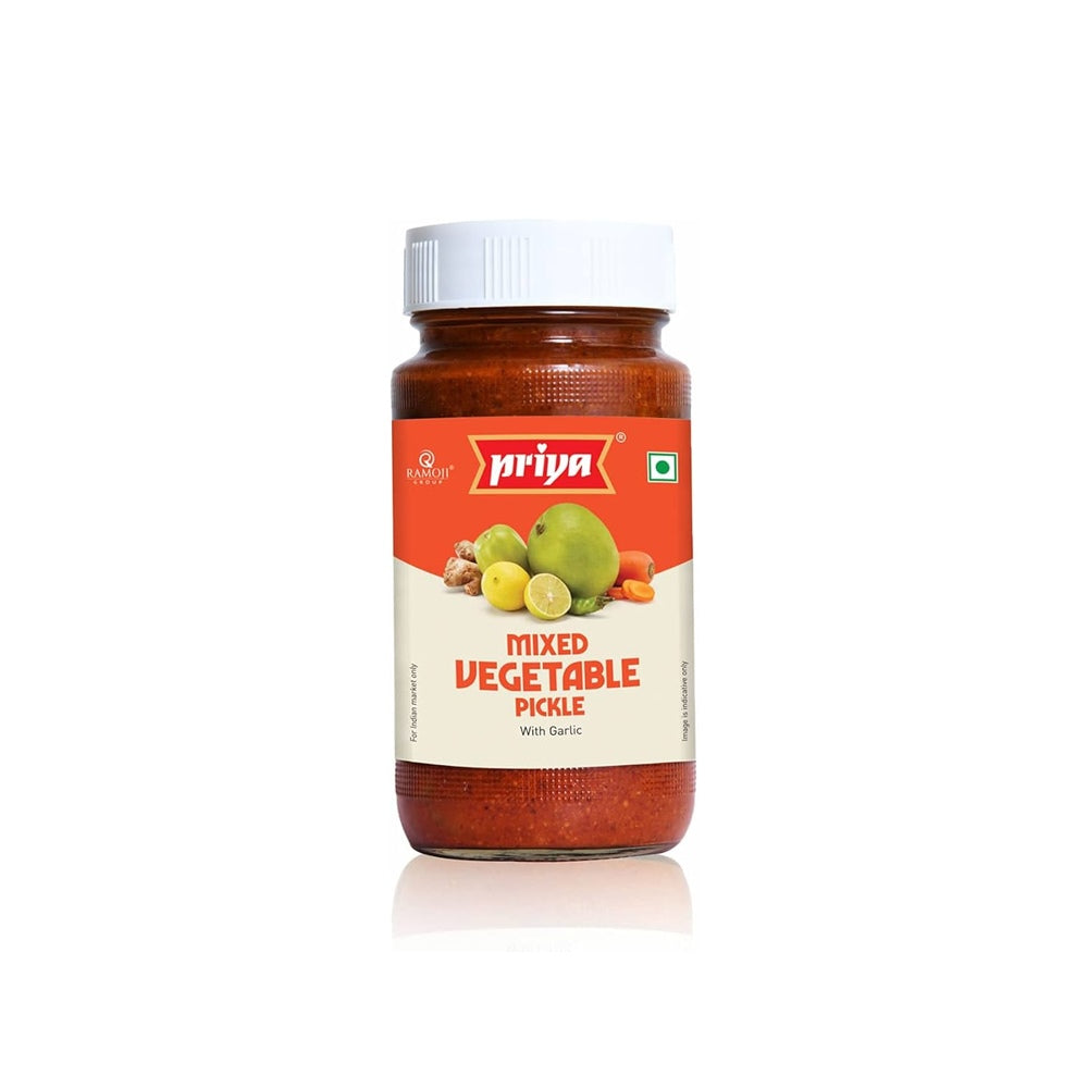 Priya Mixed Veg Pickle W/Garlic - 300GM