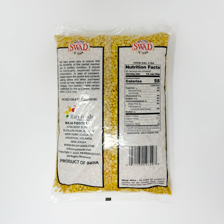 Swad Toor Dal - 4lb