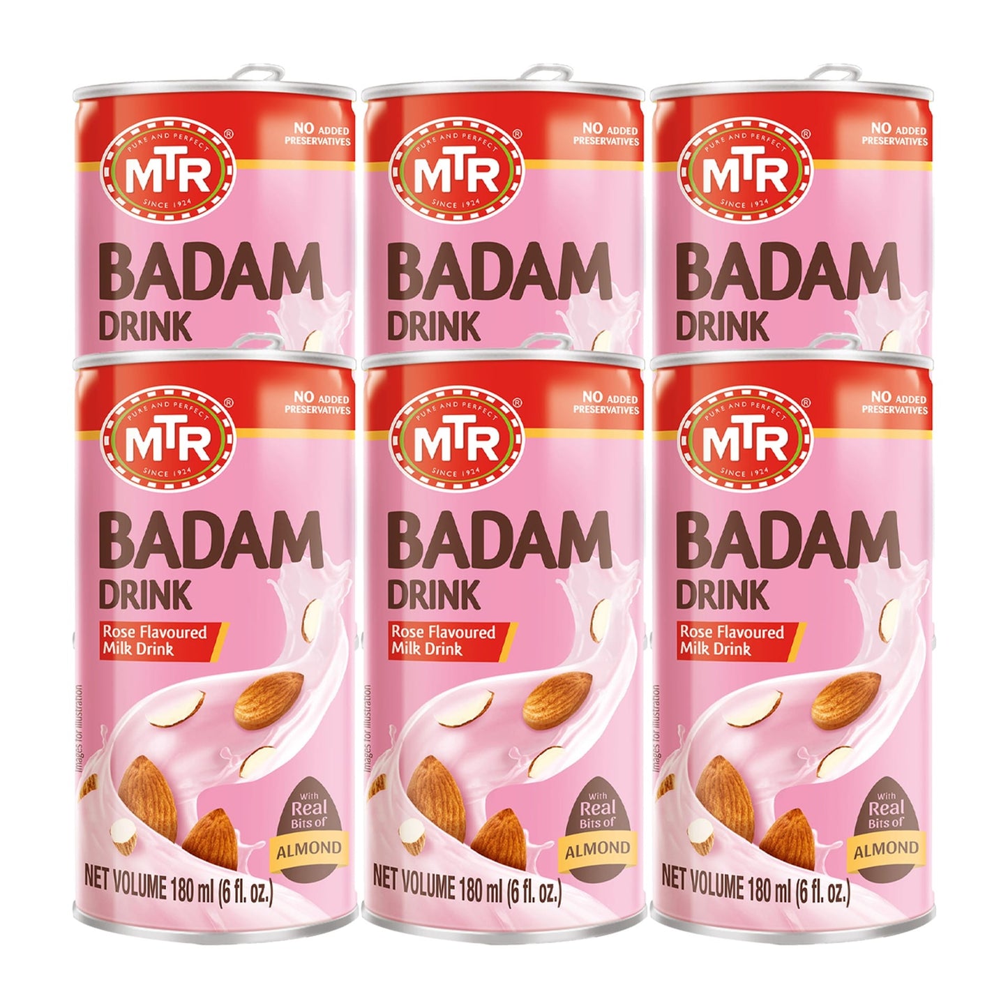 Mtr Badam Drink Rose 6X180 - 36 pc