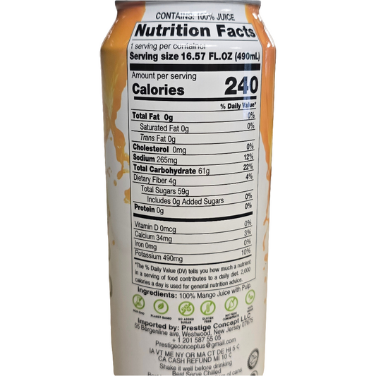 A.D 100% Mango Juice - 490ml