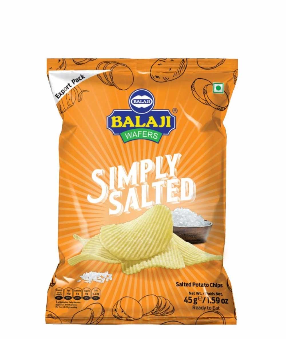 BALAJI SALTED CHIPS 150G