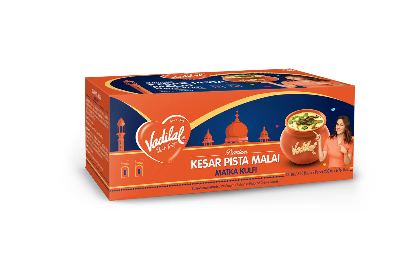 VADILAL KESAR PISTA MALAI - 200 ML