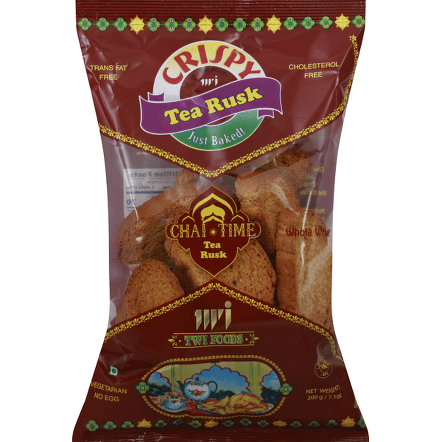TWI WHOLE WHEAT TEA RUSK - 200 g