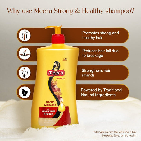 Meera Shampoo Kunkudukai & Badam - 340gm