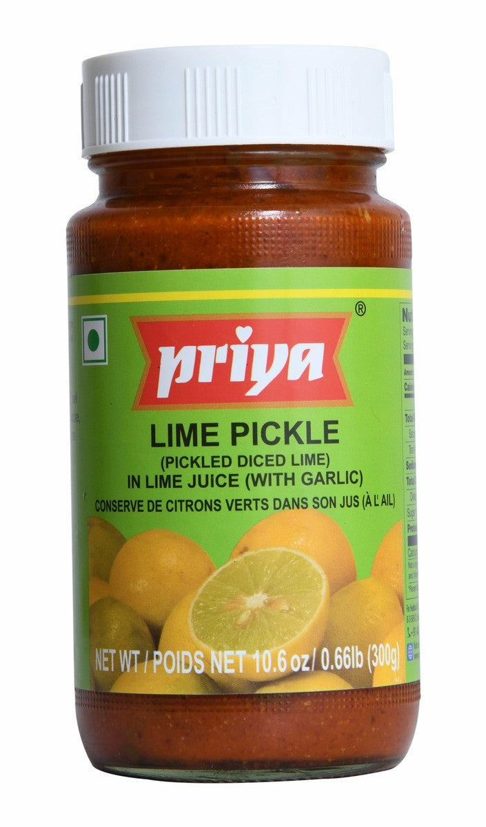 Priya Lime Pickle W/Garlic - 300GM