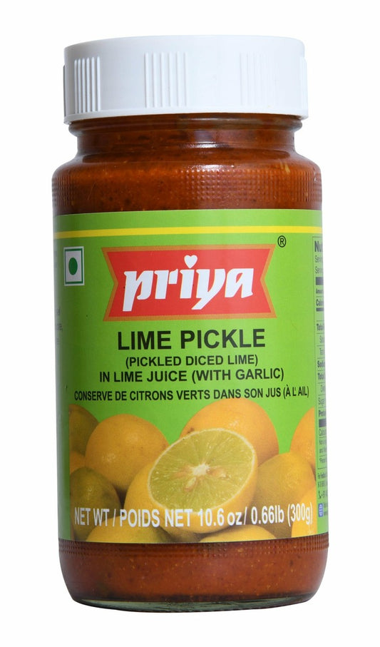 Priya Lime Pickle W/Garlic - 300GM